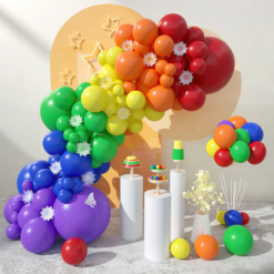 Rainbow Theme Balloons for decoration-100pcs Rainbow  Pack of -100