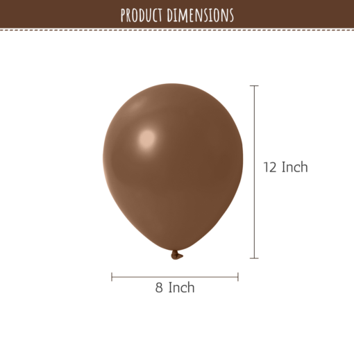 Brown Vibrant party balloons for decoration Brown  Pack of -100 - Image 3