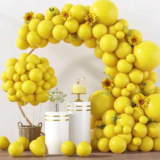 Yellow Metallic balloons for Party decoration-100pcs Yellow Pack of -100 - Image 6