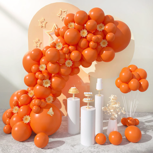 Orange metallic balloons for Party decoration-100 pcs Orange  Pack of -100