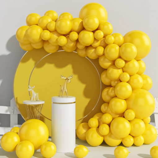 Yellow Metallic balloons for Party decoration-100pcs Yellow Pack of -100 - Image 7