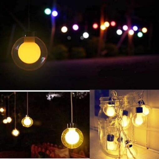 Double Galss LED String Lights - 12 Feet Fairy Lights with 14 LED Bulb – Waterproof Fairy Double Glass LED Serial Lights - LED Lights for Home Decoration, Diwali & Christmas –(Warm White) - Image 5