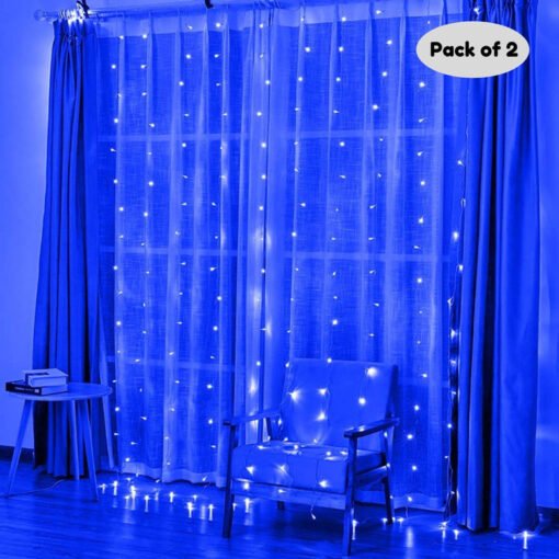 Blue Led Serial Lights for Decoration - String Lights for Home Decoration,Fairy Lights | Christmas, Diwali Decoration Lights for Balcony | Copper Wire Pixel Light (10 Meter | Pack of 2)