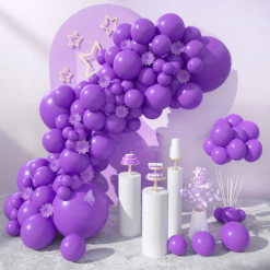 Vibrant purple birthday balloons for decoration purple  Pack of -100