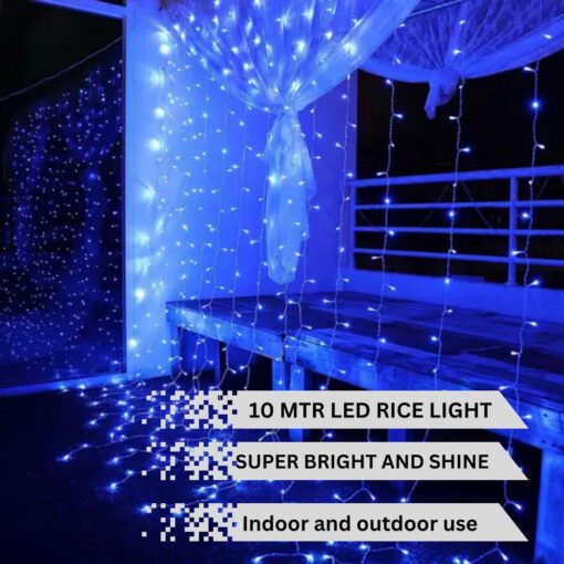 Blue Led Serial Lights for Decoration - String Lights for Home Decoration,Fairy Lights | Christmas, Diwali Decoration Lights for Balcony | Copper Wire Pixel Light (10 Meter | Pack of 2) - Image 3