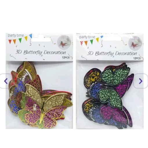 Multicolor 3D Butterfly for Decoration items for Wall Sticker Multicolor  Pack of -12 - Image 5