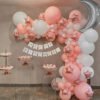Moon and star theme birthday setup for girls | Pastel balloon for kids PINK Pack of -74