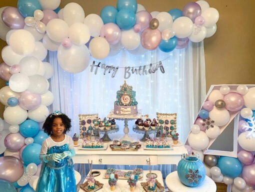 Frozen Theme Birthday Decoration Item for your little Princess Blue Pack of -58 - Image 5