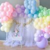 Rainbow theme birthday backdrop decoration for boys & girls With net & Fairy LED Light Pack of -59