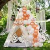Rose gold birthday decorations Item with white net Curtain and Fairy Lights Rose Gold Pack of -41