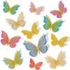 Multicolor 3D Butterfly for Decoration items for Wall Sticker Multicolor  Pack of -12