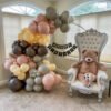 Multicolor Balloons Birthday Decoration Items with Black HBD Banner- Set of 63 Items Multicolor  Pack of -63