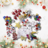 Christmas Tree Hanging Miniature Decoration Items (Pack of 119, Mini Size) Santa, Gift Box, Bells, Balls, Drums, Sticks, Top Star, Candy, RandearMerry Cristmas, Snow Man, Star, snow ball Home Decoration Hanging Ornaments Pack of 119