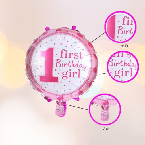 happy birthday decoration combo setfirst birthday 2pcs combofor kids girls birthday foil combo - Image 3