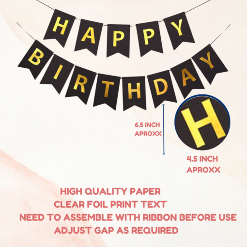 Happy birthday decoration set  rose gold theme 36 Pcs Combo for kids boys girls birthday party first 1st , 2nd, 5th , 10th - Image 4