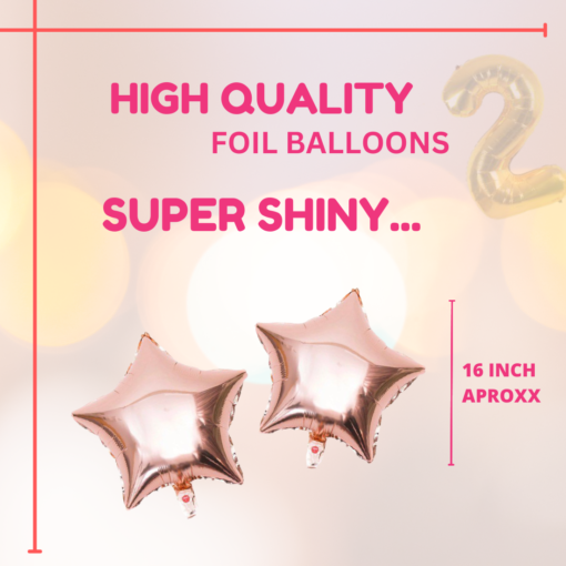Happy birthday decoration set rose gold theme 37 Pcs Combo for kids boys girls birthday party first 1st , 2nd, 5th , 10th - Image 4