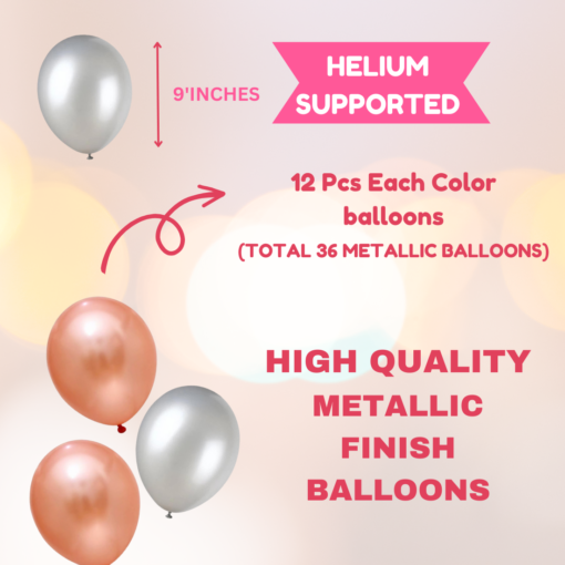 Happy birthday decoration set rose gold theme 37 Pcs Combo for kids boys girls birthday party first 1st , 2nd, 5th , 10th - Image 6