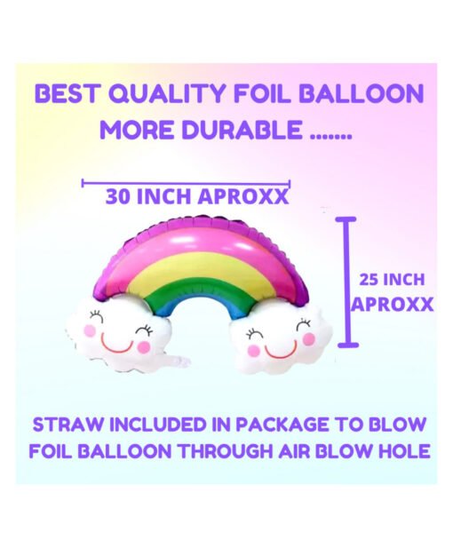 Happy Birthday Rainbow Foil Balloon - Pack of 69 - Image 5