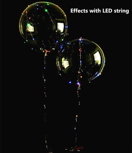 18 inch Transparent Bubble Balloons for LED Light Up Balloons Helium Style, Gifts Decoration for Christmas, Wedding, Birthday Party (LED String Not Included) (Pack of 10) - Image 2