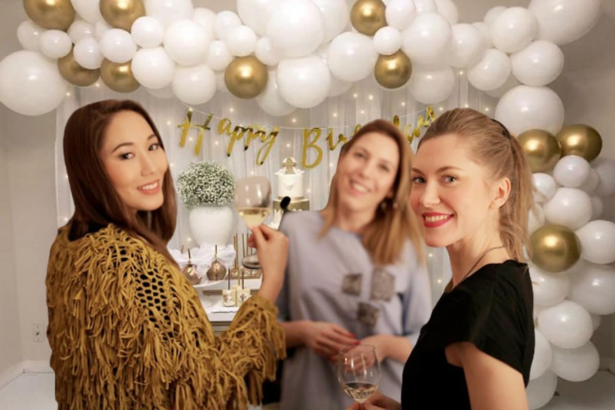 Happy Birthday Balloon Decorations - 71 Pcs - Colorful Accents for All Ages - Bunting, Decoration Curtain - Image 4