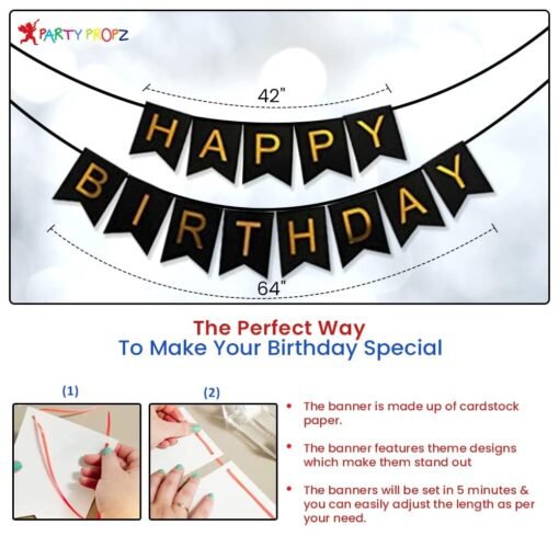 Birthday Decoration Items For Girl - 68 Pcs, Rose Gold Birthday Decorations for Girls | Rose Gold Balloons For Birthday Decorations Kit | Happy Birthday Decorations For Wife - Image 4