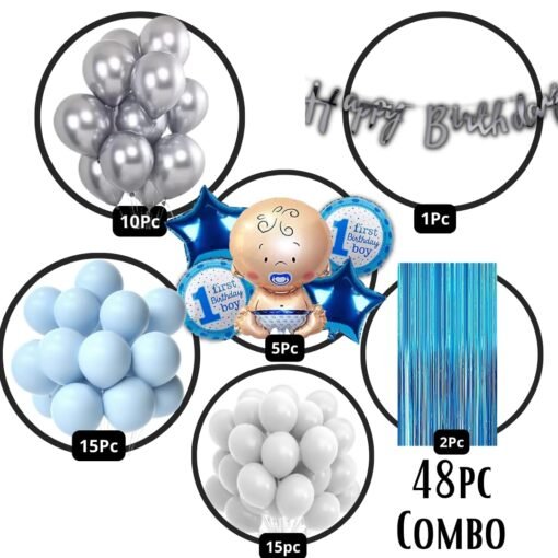 Banter First Birthday Decorations for Boys - 1st Birthday Theme Decoration for Boys - First Birthday Party Supplies for Boys - Image 2