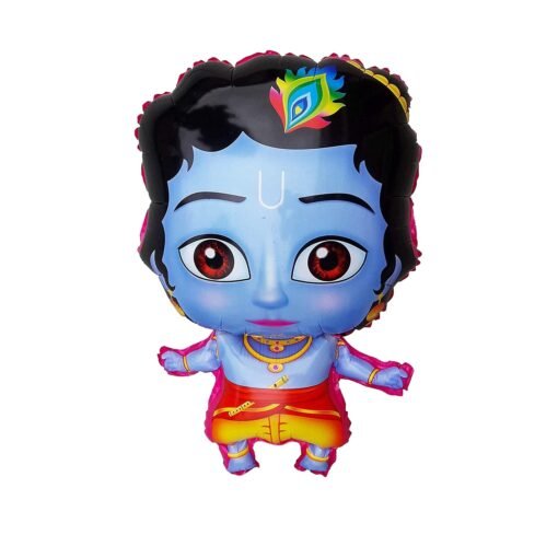 krishna janmashtami multi colour balloons for decoration items little krishna purple, yellow, red, green, orange, blue balloons for decoration 63 items - Image 3