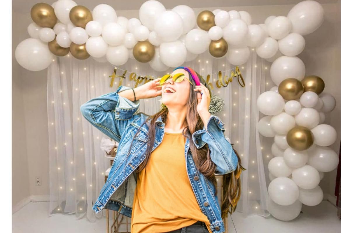 Happy Birthday Balloon Decorations - 71 Pcs - Colorful Accents for All Ages - Bunting, Decoration Curtain