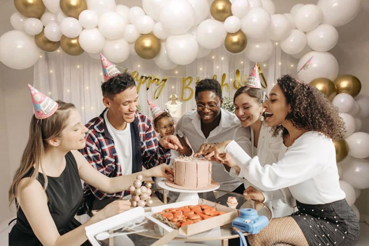 Happy Birthday Balloon Decorations - 71 Pcs - Colorful Accents for All Ages - Bunting, Decoration Curtain - Image 3