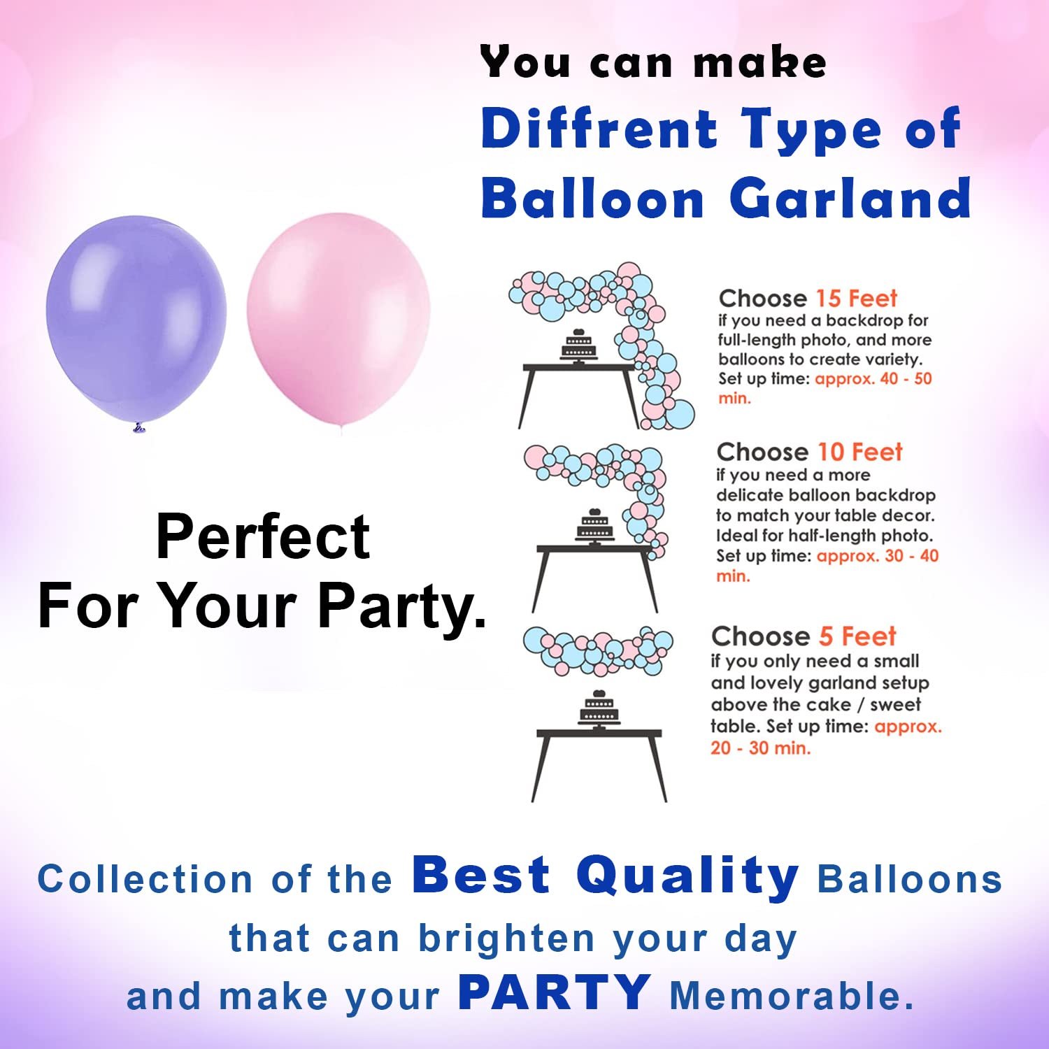 1st Birthday Decoration Items - 69 Pcs Happy Birthday Decoration Kit with Pink Happy Birthday Banner (Cardstock) | Golden ONE Foil Balloon | Pink & Purple Balloons | 3D Butterflies for Decoration | 1st Birthday Decoration for Girls - Image 4
