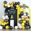 Bee Balloon Arch, Yellow Balloon Garland Kit, Yellow and White Balloon Garland Kit, Yellow Balloon Arch Kit for Bee Theme Party, Bee Balloon Arch Kit for Boys And Girls Baby Shower Party Decorations