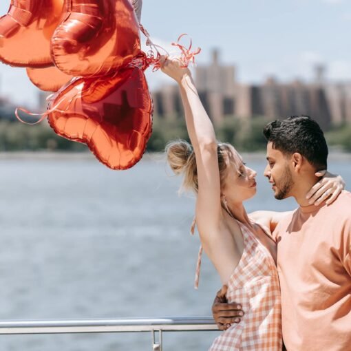 (Pack of 5) 18 Inch Red Heart Shaped Balloons, Heart shape balloons for decoration, Red heart balloons for decoration, Red heart foil balloons, valentine balloons decoration - Red - Image 4