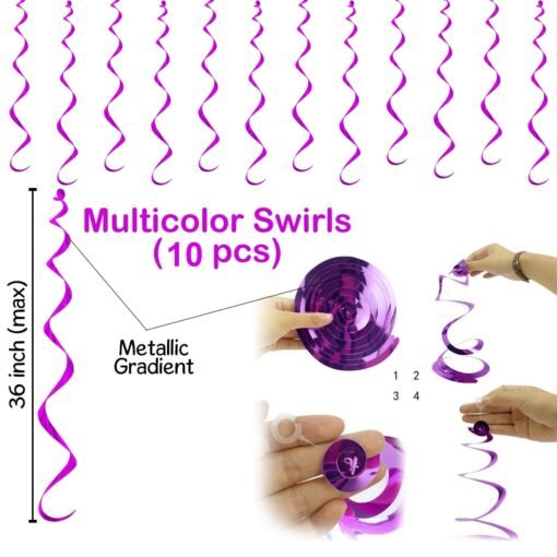 Birthday Decoration Kit for Girl -17Pcs Pink Birthday ;Paper Fan;Swirls for Girls Decoration;Pink Happy Birthday Decorations Combo,Quarantine Theme Decorations/Paper Fan;Swirls - Image 4