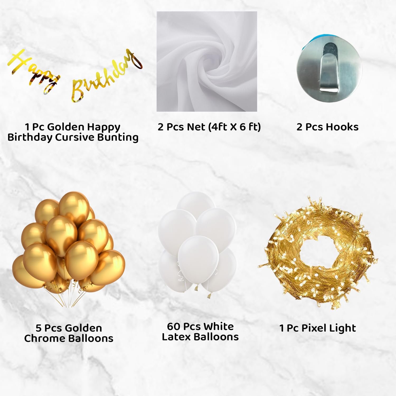 Happy Birthday Balloon Decorations - 71 Pcs - Colorful Accents for All Ages - Bunting, Decoration Curtain - Image 2