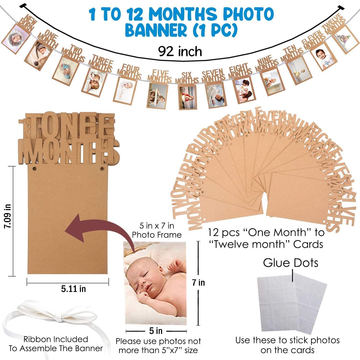 1st Birthday Boy Decoration Combo Set - 64Pcs for Celebration / 1st birthday decoration for boys / First birthday decorations boy theme - Image 4