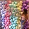 Pastel Birthday Balloon Decor -Whimsical Wonders - Pack of 155 Pcs - Elevate Birthdays with our Enchanting Balloon Decor Celebrations - Party Supplies for House Party