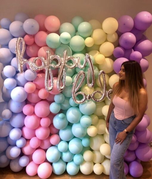 Pastel Birthday Balloon Decor -Whimsical Wonders - Pack of 155 Pcs - Elevate Birthdays with our Enchanting Balloon Decor Celebrations - Party Supplies for House Party