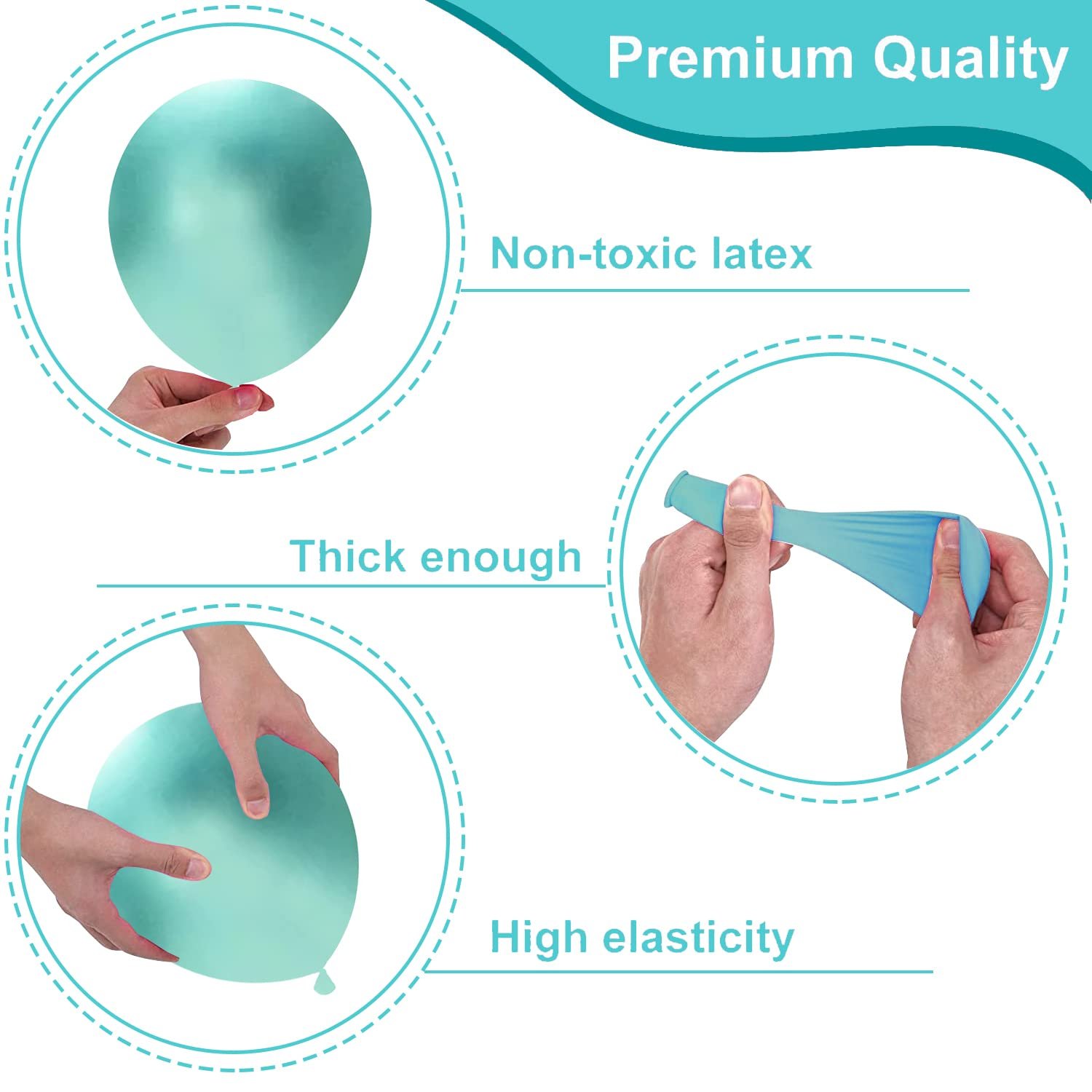 Rubber Mermaid Balloons For Birthday Decoration -Pack Of 61 Cute Balloon Decoration For Birthday|Birthday Decoration Items|Mermaid Theme Birthday Decorations|Balloon Decoration Kit,Multi - Image 4