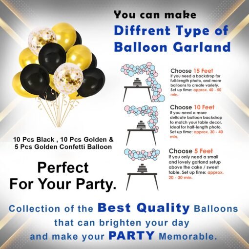 Happy Birthday Banner Decoration Kit - 37Pcs Set for Boys Husband Balloons Decorations Items Combo with Cheers Mug Foil Balloon Crown Foil, Age Perfect, Metallic Balloons With Foil Curtain - Image 4