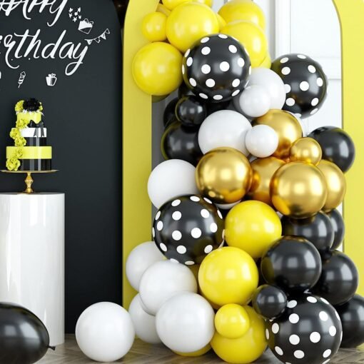 Bee Balloon Arch, Yellow Balloon Garland Kit, Yellow and White Balloon Garland Kit, Yellow Balloon Arch Kit for Bee Theme Party, Bee Balloon Arch Kit for Boys And Girls Baby Shower Party Decorations - Image 4