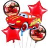 Birthday Car Theme Foil Balloon Bouquet - Set of 5 For Birthday Boy Decoration Item