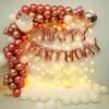 Rosegold Birthday Decoration - Cheers to Another Year - Happy Birthday Balloon Decorating Essentials - Get the Party Started - Pack of 109 - Foil Balloons, CHrome Balloons, Balloon Pump