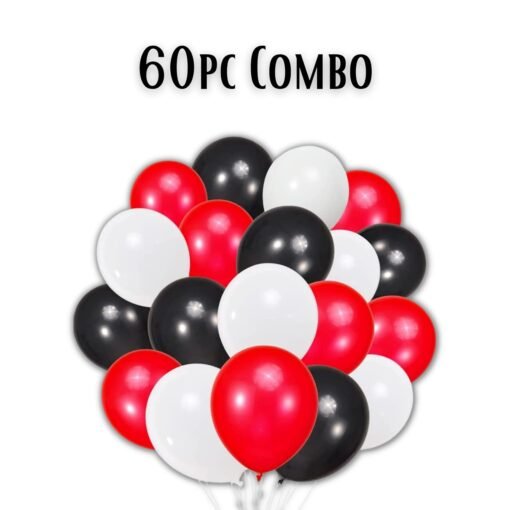 Queen Car Theme Birthday Decorations - 68pc Combo - 60 Multicolor Balloons, 1 Car Theme Foil Balloons set of 5, 1 Banner, 2pc Black curtain ( Car Birthday Theme Decoration ) - Image 3