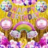 No 9 Gold Balloons with Rainbow Theme Birthday Decoration Items or Kit Multicolor Foil of 13 Letters with 30 HD Metallic Purple , Pink & White Balloons birthday celebration Theme Party Decoration Baby Shower + 1 Pc Big Rainbow Cloud Foil + 18 " inch 4 Pcs Rainbow Round Shape Foil Balloons for Party Supplies Boys ,Girls & Kids + 18 " inch 2 Pcs Dark Pink Star Shape Foil Balloons + 2 Gold Foil Fringes Curtains + 9th Birthday or 9th Year Birthday Gold Foil Balloon (Pack of 53)