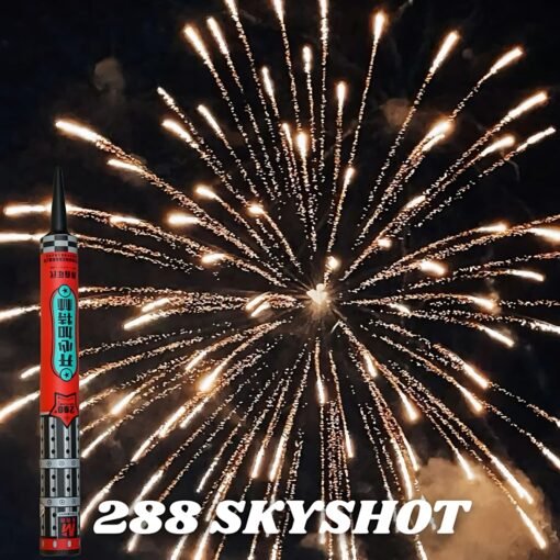 Hand Skyshots 288 Gatling shots Imported Bursting Cracker Rockets for Wedding, Marriage, Birthday, Bride-to-Be, Baby Shower & Any Celebrat (1 Pc, Multi-Color Fireworks) - Image 3